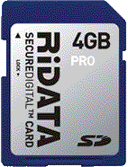 4 GB RiDATA 150X PROII SD Card